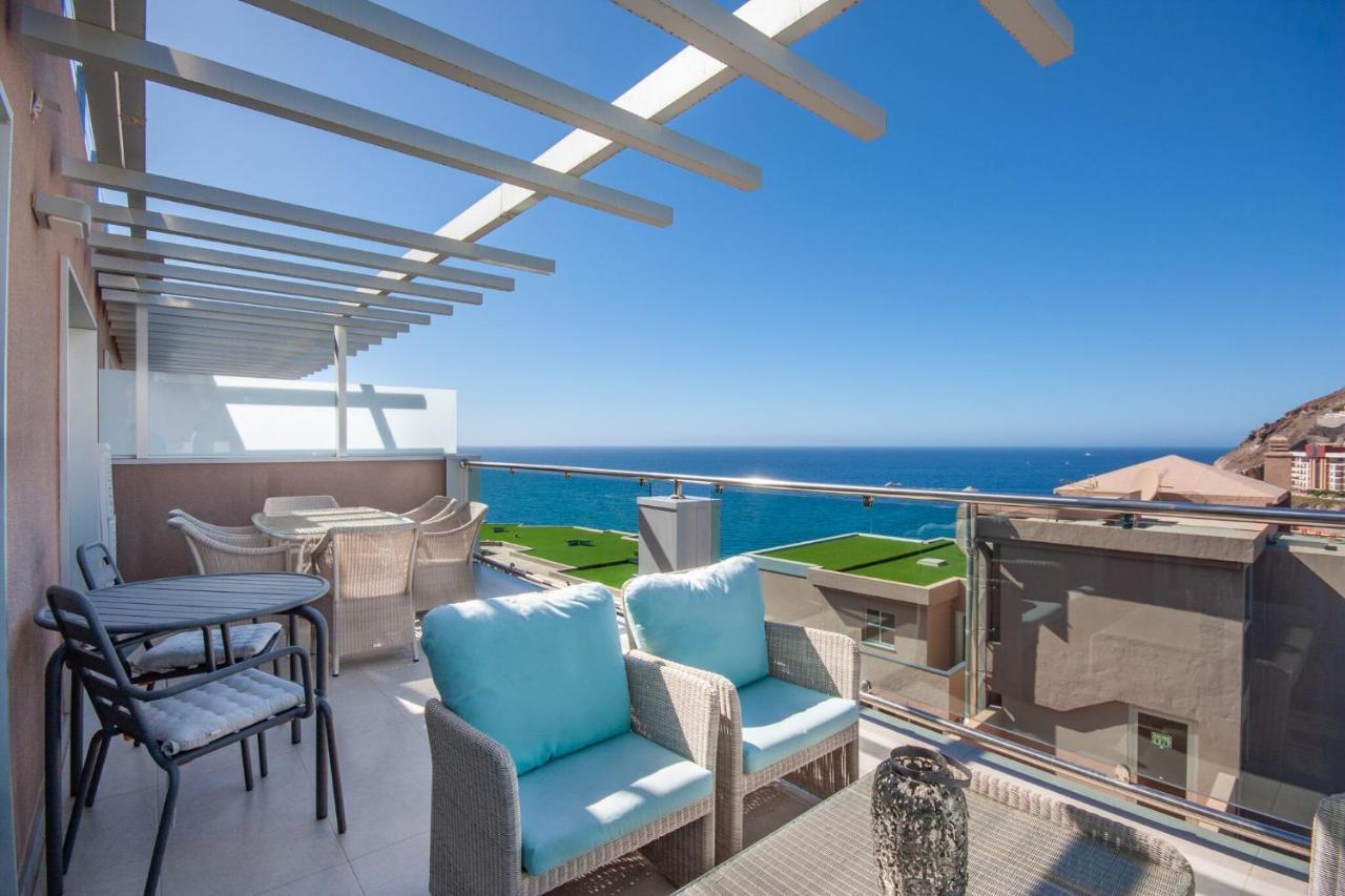 Luxury Penthouse, Panoramic Sea View Apartment Mogán Exterior foto